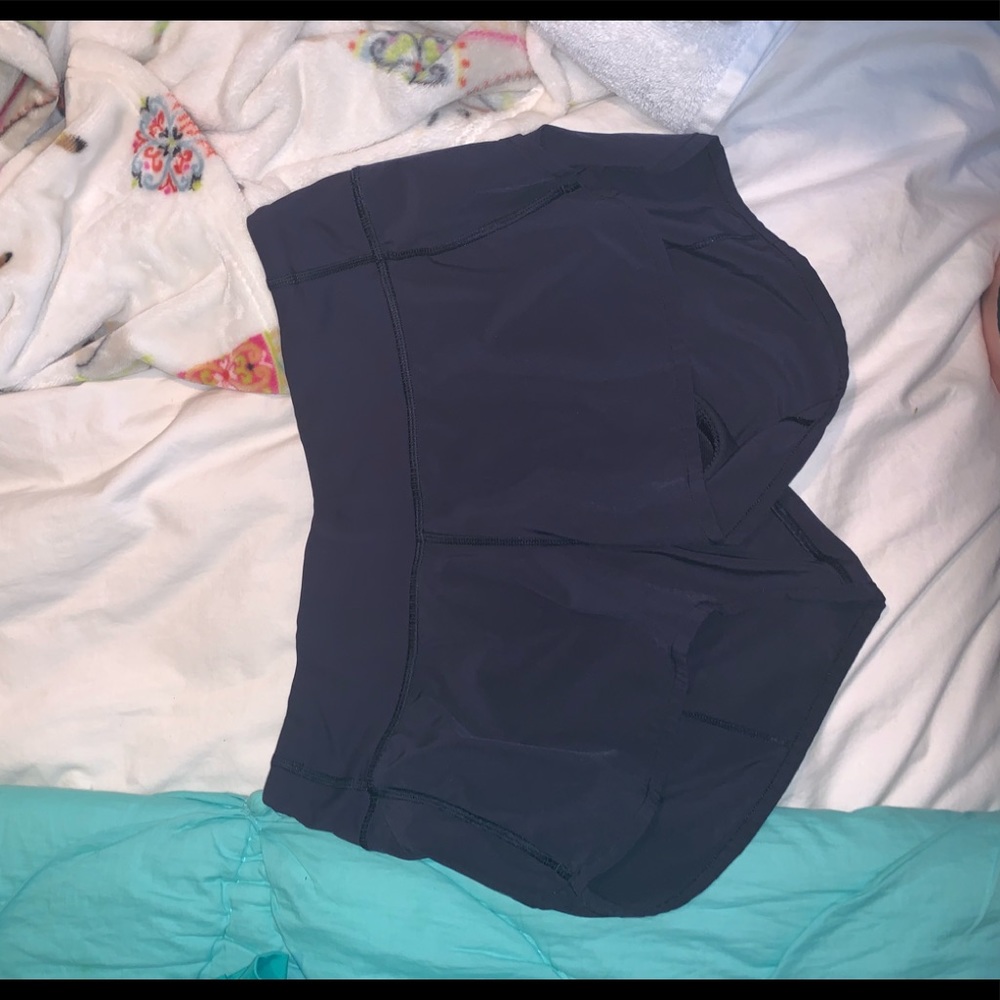 navy lululemon shorts